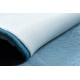 Moderni tepih za pranje POSH krug čupavi, pliš, gusta protuklizna plava
