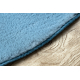 Σύγχρονο χαλί πλύσης POSH κύκλος δασύτριχος, βελούδινο, παχύ αντιολισθητικό μπλε