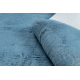 Σύγχρονο χαλί πλύσης POSH κύκλος δασύτριχος, βελούδινο, παχύ αντιολισθητικό μπλε