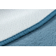 Alfombra de lavado moderna POSH circulo shaggy, felpa, gruesa antideslizante, azul