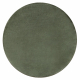 Σύγχρονο χαλί πλύσης POSH κύκλος δασύτριχος, βελούδινο, παχύ αντιολισθητικό πράσινο