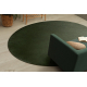 Модерен перален килим POSH кръг shaggy, плюшен, дебел антихлъзгащ, зелена