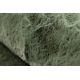 Сучасний пральний килим POSH коло shaggy, плюшевий, густий протиковзкий, зелений
