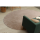 Модерен перален килим POSH кръг shaggy, плюшен, дебел антихлъзгащ, камила бежов цвят