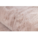 Koberec kulatý pratelný POSH Shaggy, plyšový, tlustý, protiskluzový, špinavě růžová