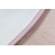 Modern washing carpet POSH circle shaggy, plush, thick anti-slip blush pink
