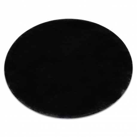 Moderner Waschteppich POSH Kreis Shaggy, plüschig, dick Antirutsch schwarz