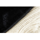 Moderni pesu matto POSH pyöreä shaggy, muhkea, paksu liukastumisenesto, musta