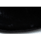 Covor modern de spălat POSH cerc shaggy negru, antiderapant, gros