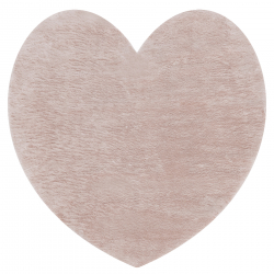 SHAPE 3105 tapete de lavagem moderno shaggy Coração - corar rosa, espesso e antiderrapante