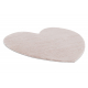Modern washing carpet SHAPE 3105 Heart shaggy - blush pink plush, anti-slip 