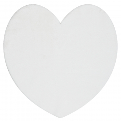 Moderne vask tæppe SHAPE 3105 Hjerte shaggy - elfenben plys, anti-slip 