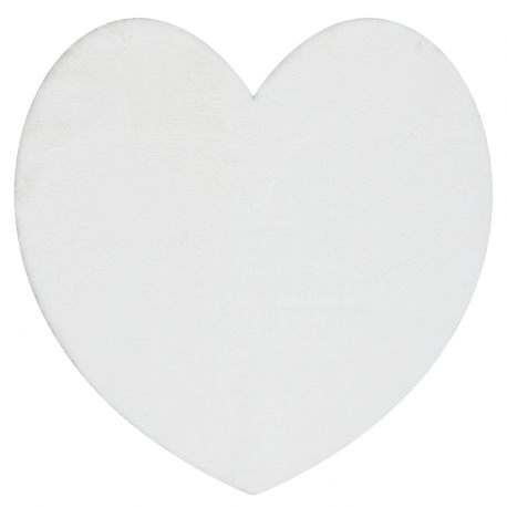 Alfombra de lavado moderna SHAPE 3105 Corazón shaggy - marfil felpa, gruesa antideslizante