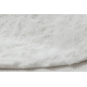 Mūsdienīgs mazgāšanas paklājs SHAPE 3105 Sirds shaggy - ziloņkaula kauls, plīša, pretslīdes 