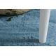 Koberec pratelný SHAPE 3106 Květ Shaggy - modrý plyšový, protiskluzový