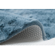 Mūsdienīgs mazgāšanas paklājs SHAPE 3106 zieds shaggy - zils, plīša, pretslīdes 