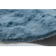 Modern mosószőnyeg SHAPE 3106 Virág shaggy - kék plüss, csúszásgátló