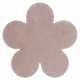 Moderne vasketeppe SHAPE 3106 Blomst shaggy - rødme rosa plysj, antiskli 