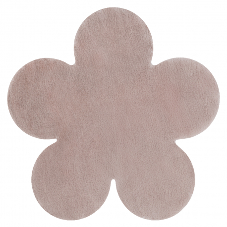 Šiuolaikinis skalbimo kilimas SHAPE 3106 gėlė - rožinis, pliušinis, neslystantis 