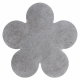 Moderner Waschteppich SHAPE 3106 Blume Shaggy - grau plüschig, Antirutsch 