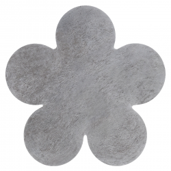Модерен перален килим SHAPE 3106 цвете shaggy - сив плюшен, антихлъзгащ