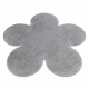 Moderner Waschteppich SHAPE 3106 Blume Shaggy - grau plüschig, Antirutsch 