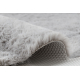 Sodobna pralna preproga SHAPE 3106 Cvet shaggy - siva barva plišasta, protidrsna