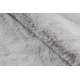 Сучасний пральний килим SHAPE 3106 квітка shaggy - сірий плюшевий протиковзкий