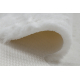 Sodobna pralna preproga SHAPE 3106 Cvet shaggy - slonova kost barva plišasta, protidrsna