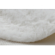 Moderne vask tæppe SHAPE 3106 Blomst shaggy - elfenben plys, anti-slip 
