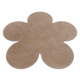 Сучасний пральний килим SHAPE 3106 квітка shaggy - бежевий плюшевий протиковзкий