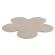 Moderne vask tæppe SHAPE 3106 Blomst shaggy - beige plys, anti-slip 