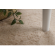 Šiuolaikinis skalbimo kilimas SHAPE 3106 gėlė - smėlio spalvos, pliušinis, neslystantis 