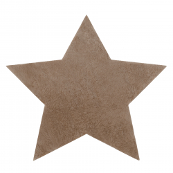Modern tvättmatta SHAPE 3148 Stjärna shaggy - beige plysch, halkskydd 
