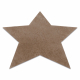Moderni tepih za pranje SHAPE 3148 Zvijezda - bež čupavi, pliš, protuklizna 