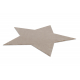 Modern mosószőnyeg SHAPE 3148 Csillag shaggy - bézs plüss, csúszásgátló