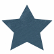 Modern tvättmatta SHAPE 3148 Stjärna shaggy - blå plysch, halkskydd 