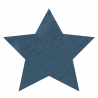 Dywan SHAPE 3148 Gwiazda Shaggy - niebieski pluszowy, antypoślizgowy, do prania