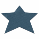 Šiuolaikinis skalbimo kilimas SHAPE 3148 Žvaigždė - mėlyna, pliušinis, neslystantis 