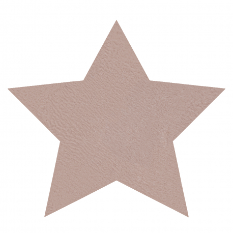 Modern tvättmatta SHAPE 3148 Stjärna shaggy - rosa plysch, halkskydd 