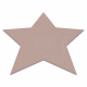 Modern tvättmatta SHAPE 3148 Stjärna shaggy - rosa plysch, halkskydd 
