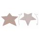 Modern mosószőnyeg SHAPE 3148 Csillag shaggy - pirosító rózsaszín plüss, csúszásgátló