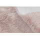 Moderni pesu matto SHAPE 3148 Tähti shaggy - vaaleanpunainen muhkea liukastumisenesto