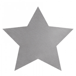 Šiuolaikinis skalbimo kilimas SHAPE 3148 Žvaigždė - pilka, pliušinis, neslystantis 