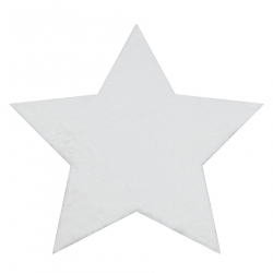 Alfombra de lavado moderna SHAPE 3148 Estrella shaggy - marfil felpa, gruesa antideslizante