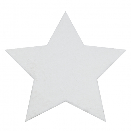 Модерен перален килим SHAPE 3148 звезда shaggy - слонова кост плюшен, антихлъзгащ