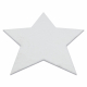 Modern mosószőnyeg SHAPE 3148 Csillag shaggy - elefántcsont plüss, csúszásgátló