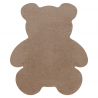 Dywan SHAPE 3146 Miś Shaggy - camel, beż pluszowy, antypoślizgowy, do prania