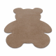 Σύγχρονο χαλί πλύσης SHAPE 3146 Αρκουδάκι δασύτριχος - μπεζ βελούδινο, αντιολισθητικό 