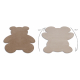 Modern tvättmatta SHAPE 3146 nallebjörn shaggy - beige plysch, halkskydd 